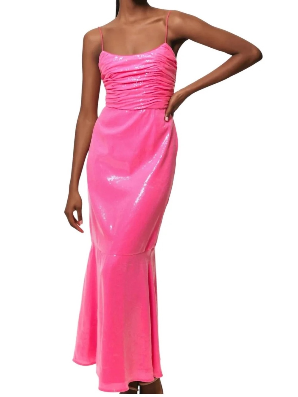 NWT Hutch Sequin Maxi Dress in Pink